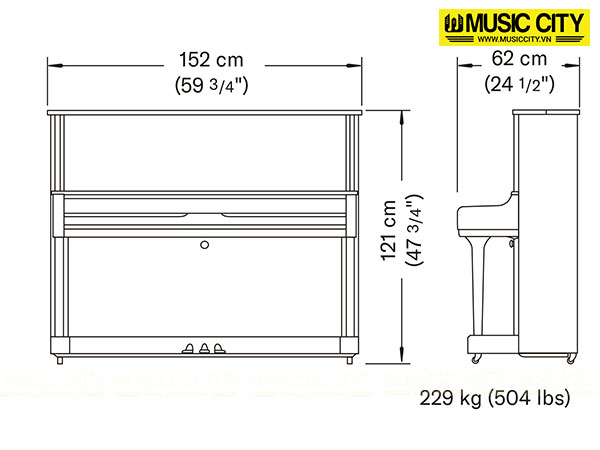 Đàn Piano Yamaha YUS1 - Ảnh 2